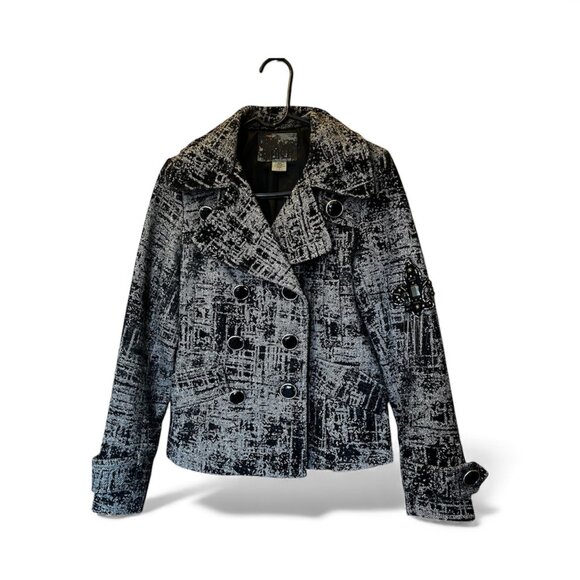 BKE, Black & White Coat, Size Small - Picture 1 of 15